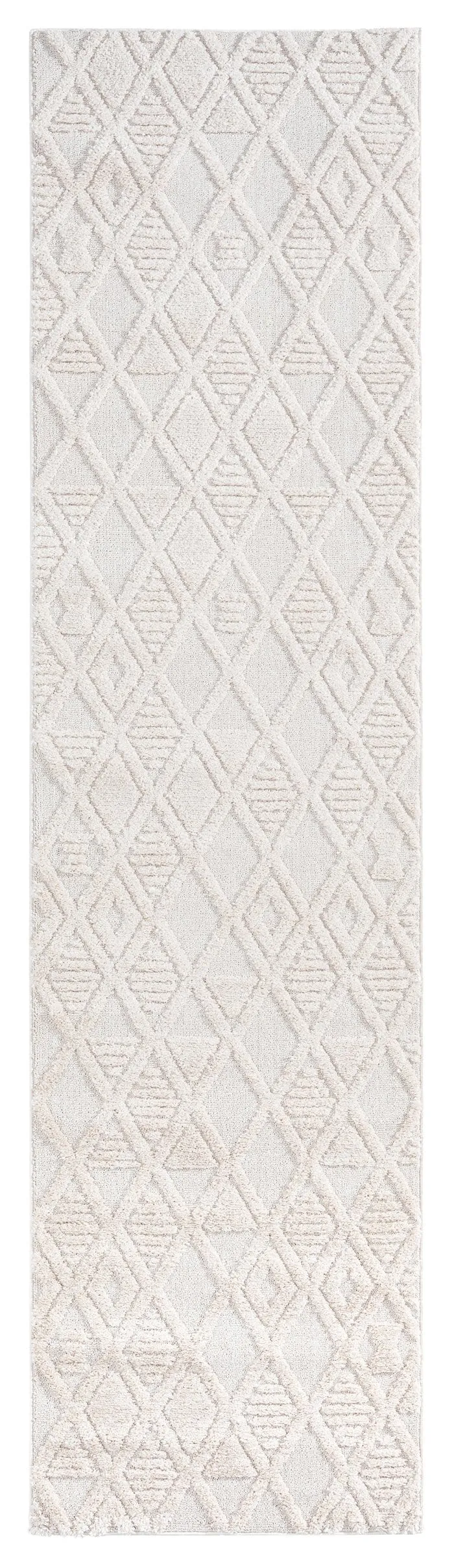 Kira Diamond Detail Textured Runner Rug