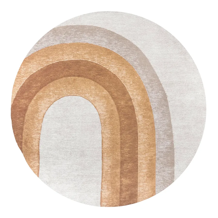 Blake Orange Rainbow Round Rug
