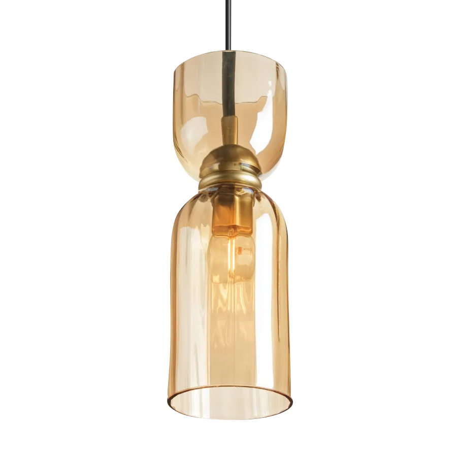 Brittany Reeded Glass Pendant Light