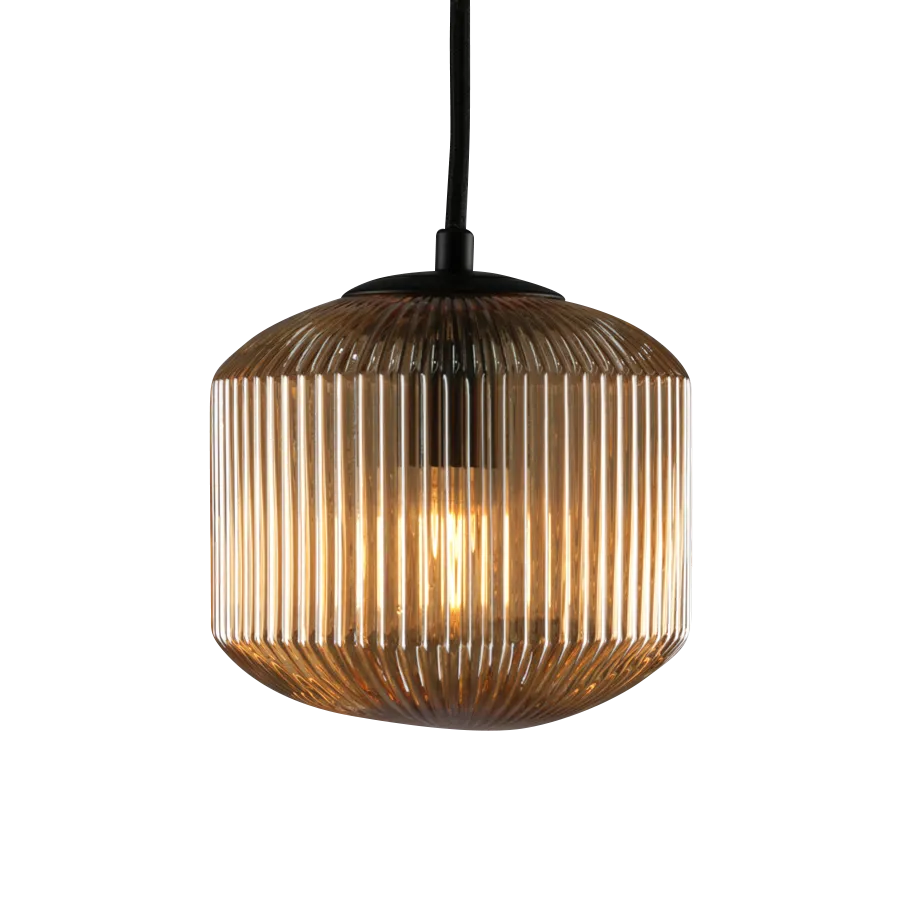 Steller Reeded Glass Pendant Light
