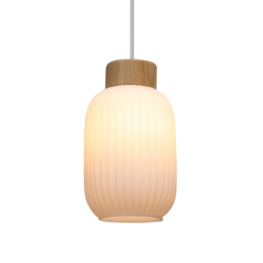 Dane Ribbed Glass Pendant Light