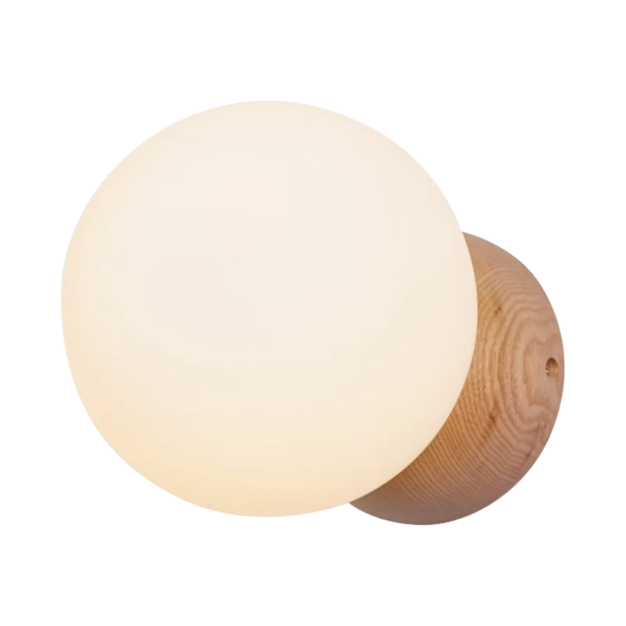 Oslo Glass Wood Wall Light