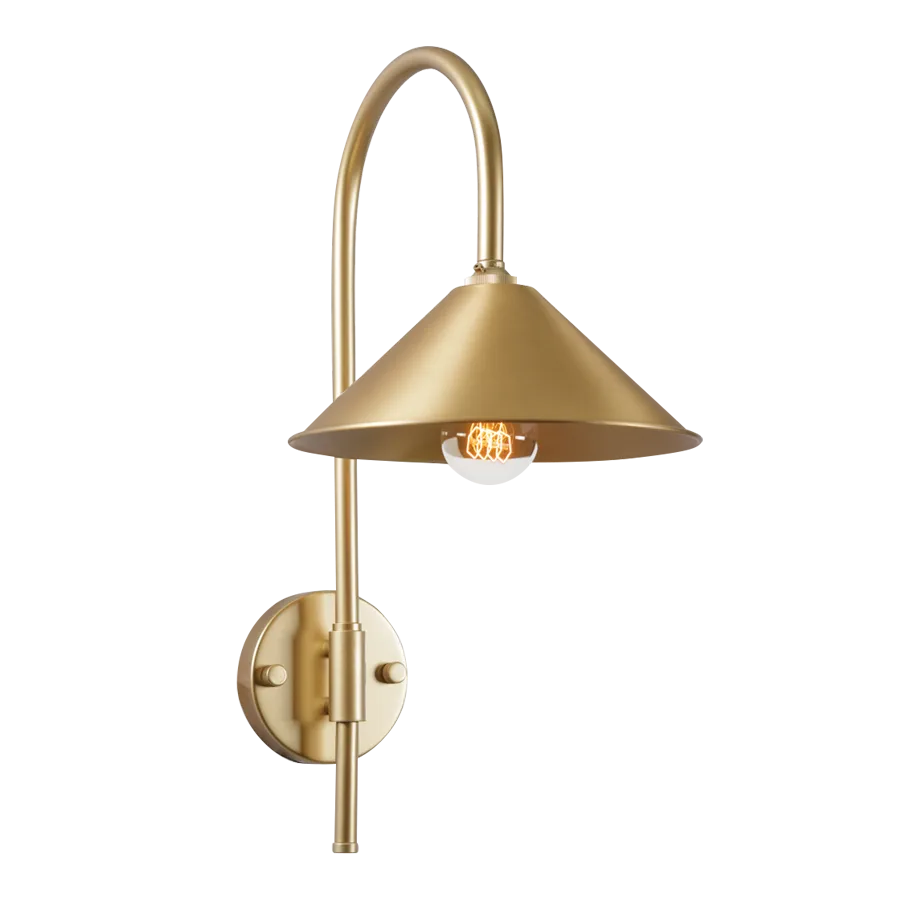 Cone Shepherd Hook Swivel Arm Wall Light
