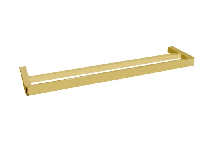 Brooklyn Double Towel Rail 600mm Brushed Brass