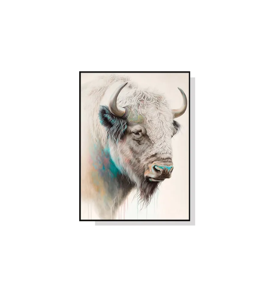 The Great White Buffalo Wall Art Canvas 4 sizes available 70cm x 50cm