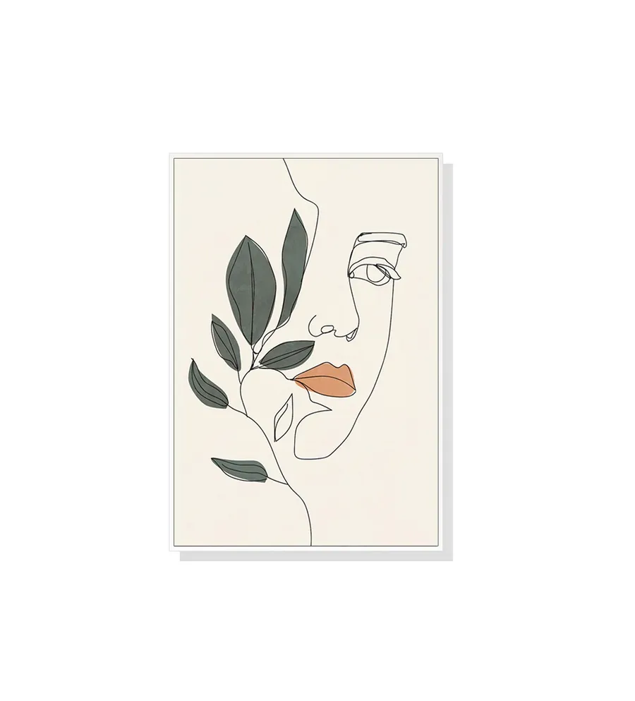 Girl Face Line Art Wall Art Canvas 4 sizes available 70cm x 50cm