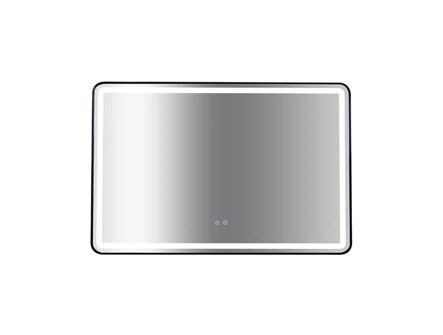 Rectangular LED Anti-Fog Illuminated Bathroom Mirror with Metal Frame 80cm x 120cm