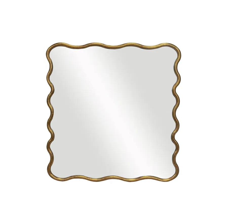 Amelia Square Gold Wall Mirror 101cm x 101cm