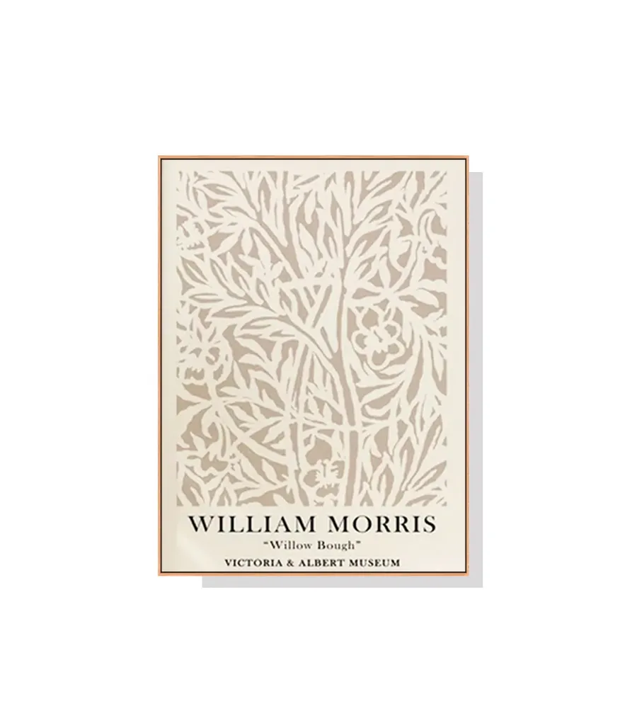 William Morris Neutral Wall Art Canvas 4 sizes available 70cm x 50cm