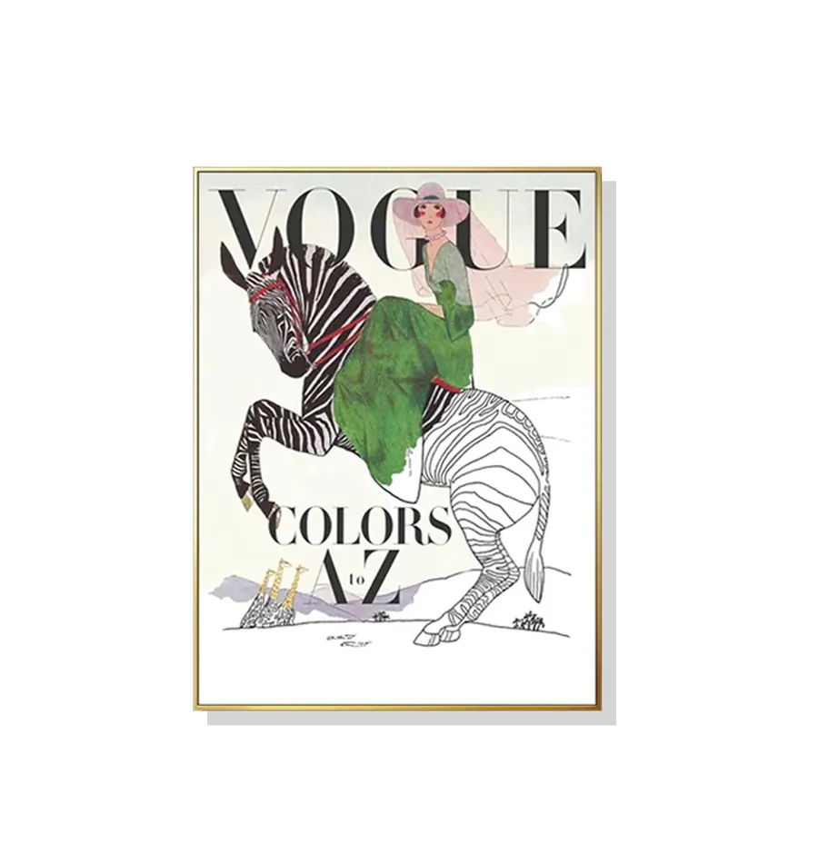 Vintage Vogue Lady Wall Art Canvas 4 sizes available 70cm x 50cm