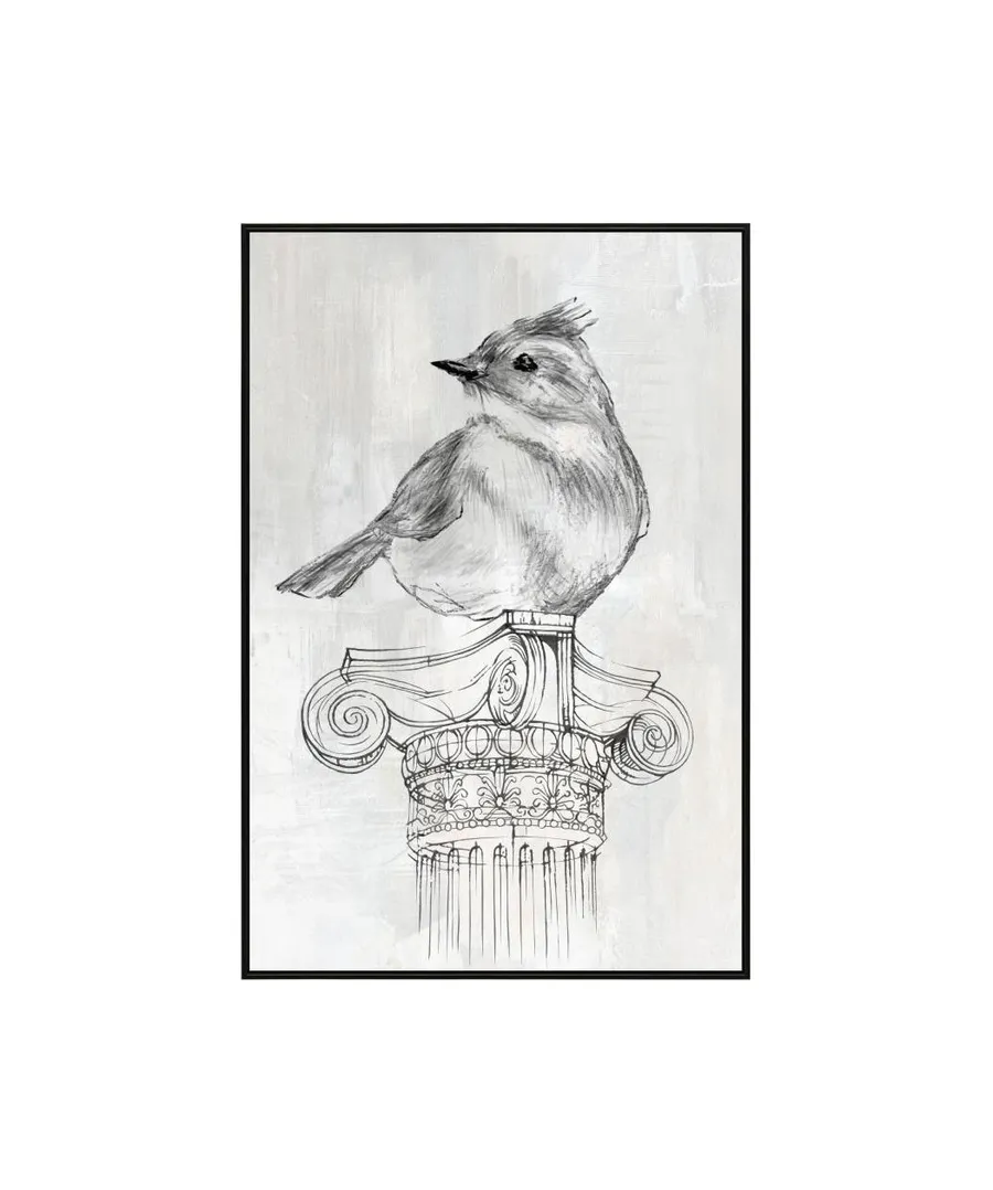 Bird on Greek Style Column Wall Art Canvas 90cm x 60cm