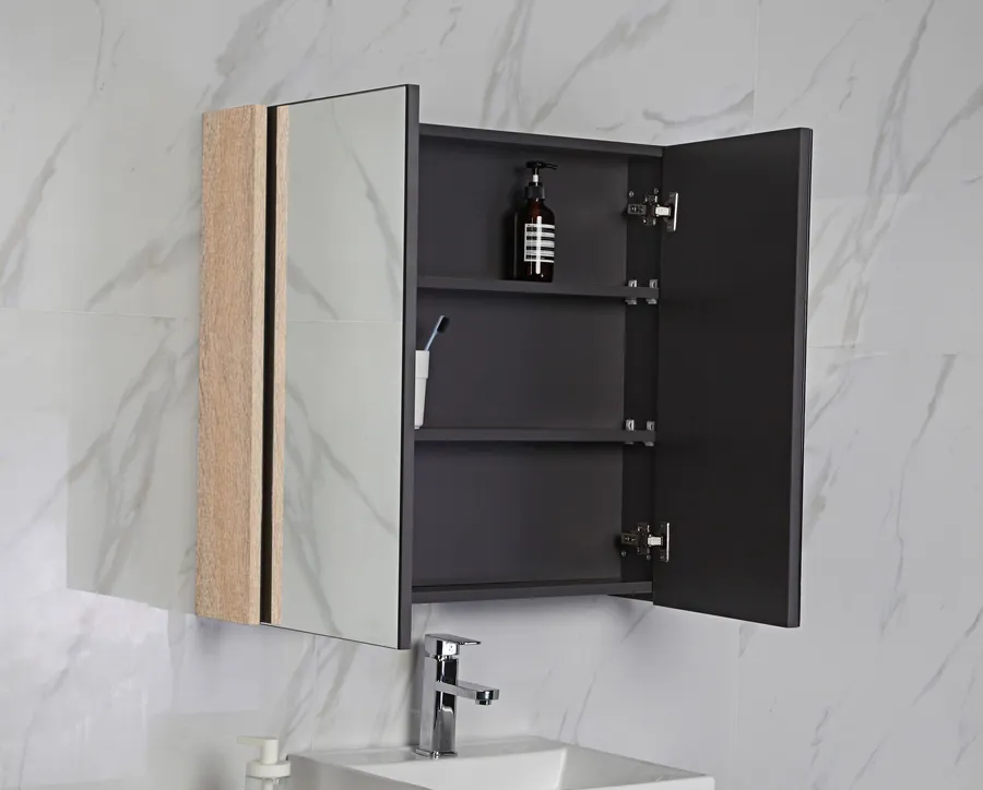 Mia Mirrored Shaving Cabinet Graphite Grey  5 sizes available 600mm x 700mm