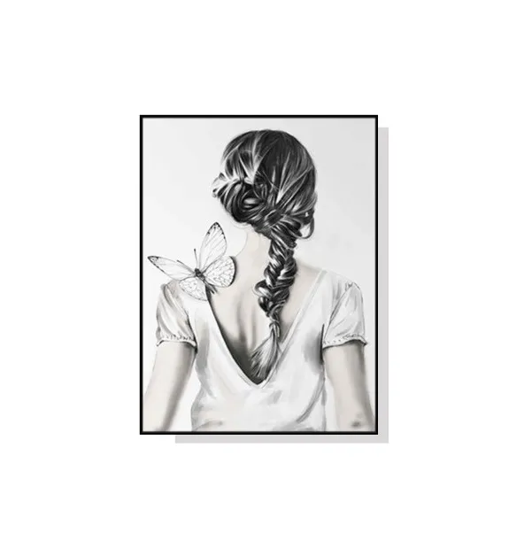 Butterfly Lady Wall Art Canvas 4 sizes available 70cm x 50cm