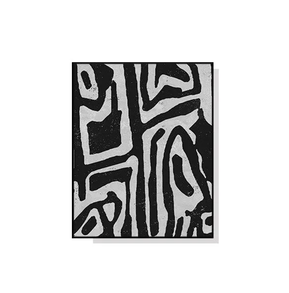 Black and White Abstract Wall Art Canvas 4 sizes available 70cm x 50cm