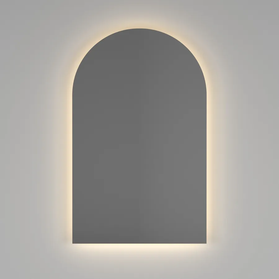 Premium Arch Shape LED Backlit Mirror 80cm x 50cm (Warm or Cool Light Option) Cool Light LED 6400k