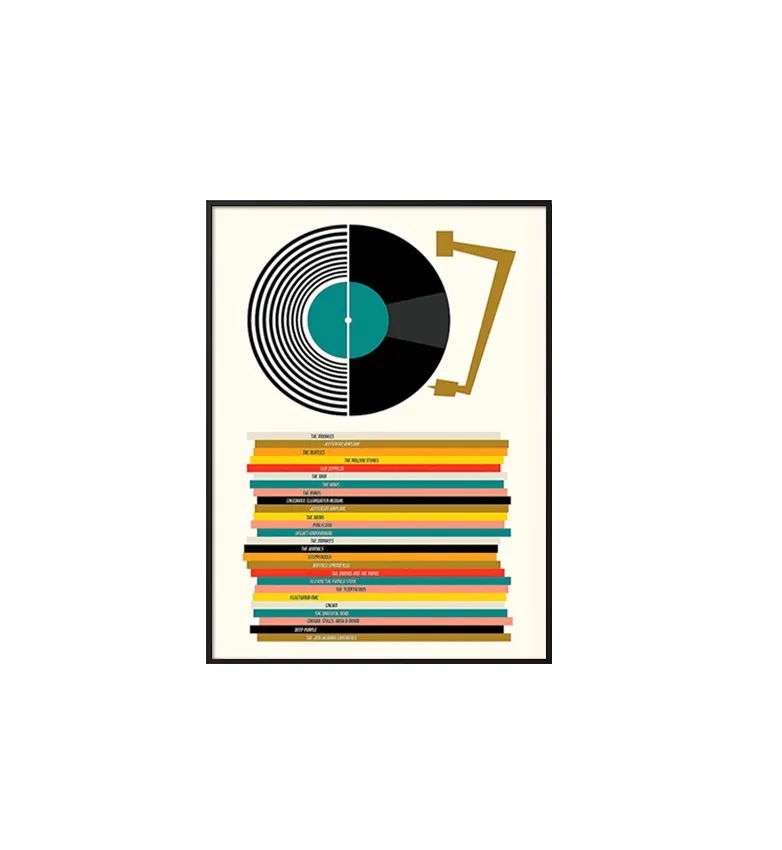 Pop Music Record Wall Art Canvas 4 sizes available 70cm x 50cm