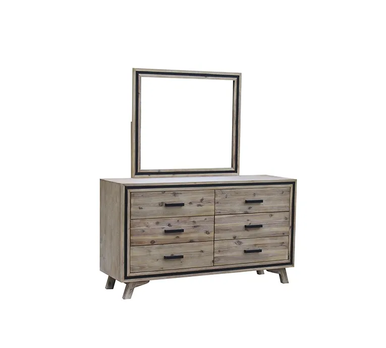 Seashore Dresser in Solid Acacia With Mirror