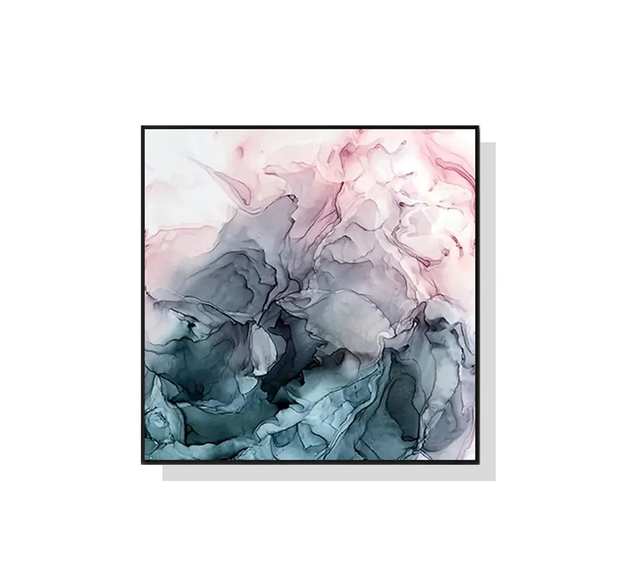 Coloured Marble Style Wall Art Canvas 3 sizes available 50cm