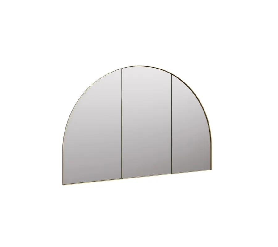 Blaine Arch Mirror Cabinet Satin Brass 80cm x 120cm