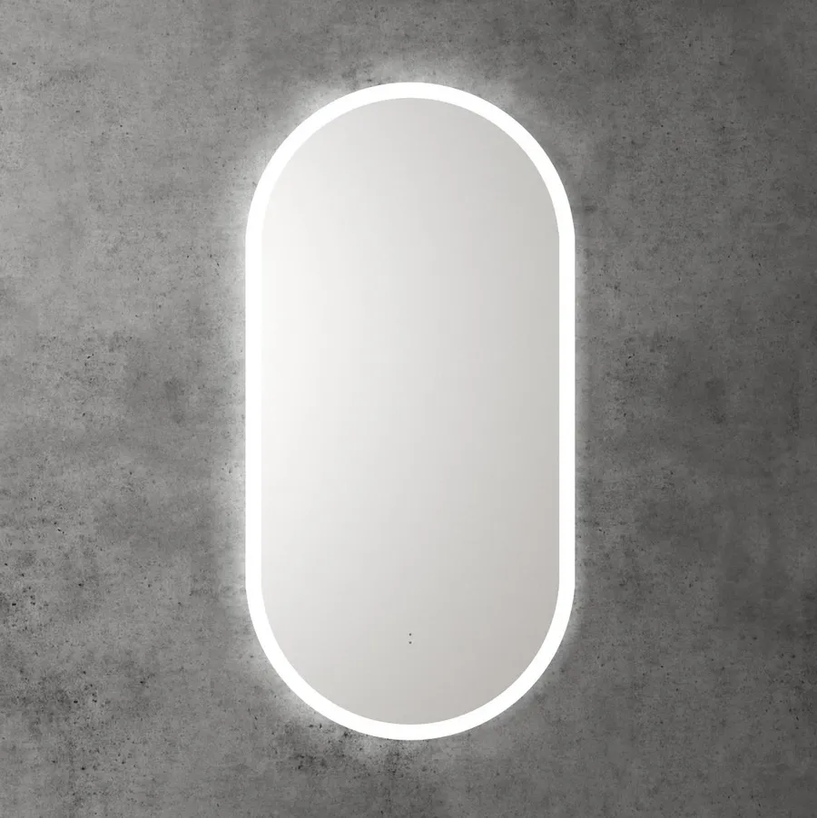 Touchless LED Pill Frameless Mirror 90cm x 45cm