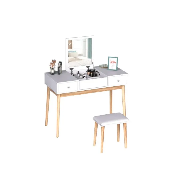 Macie White Dresser Table With Mirror 100cm x 812.8cm