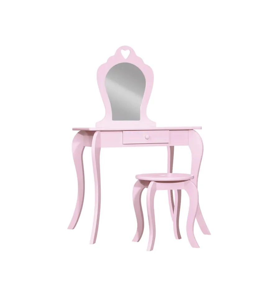 Keira Kids Dressing Table Set Pink 65cm x 109cm