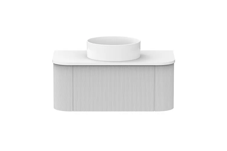 Waverley 900mm Centre Bowl Vanity, Ultra White