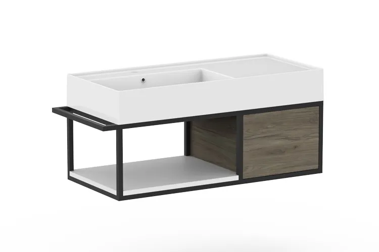 Antonio Metal Frame Vanity, Wall Hung
