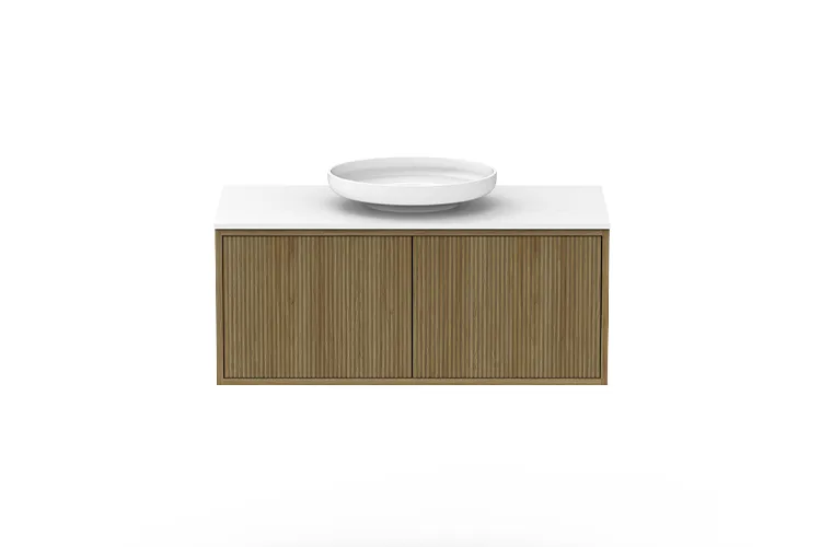 Clifton 900mm Centre Bowl Vanity, Prime Oak