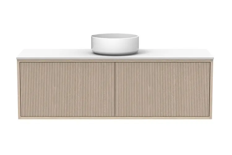 Clifton Ensuite 1200m Centre Bowl Vanity, Coastal Oak