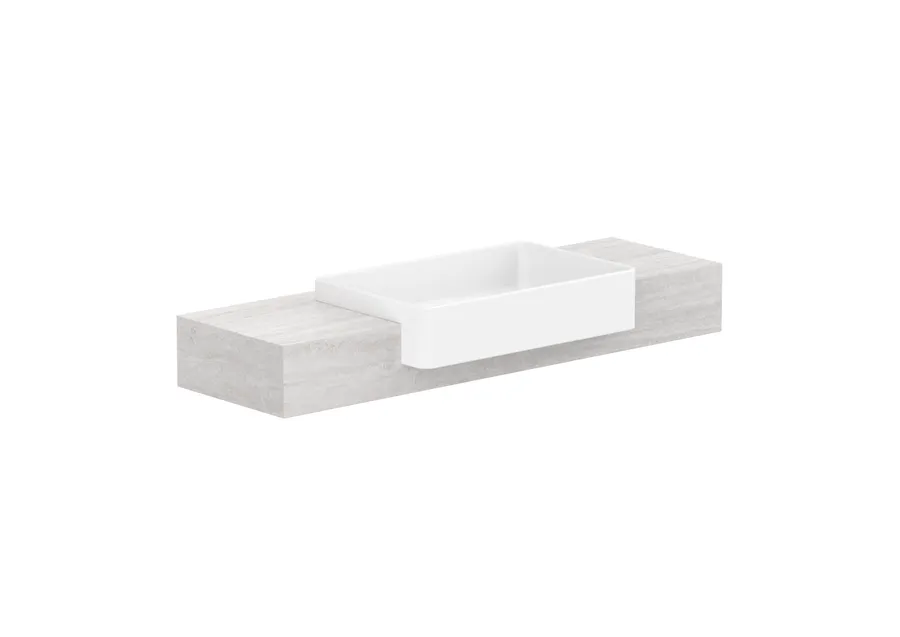 Michel Semi-Recessed Bench 1200mm Offset Bowl