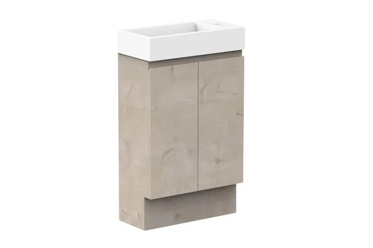 Lily Small Space Vanity, Floor Mount
