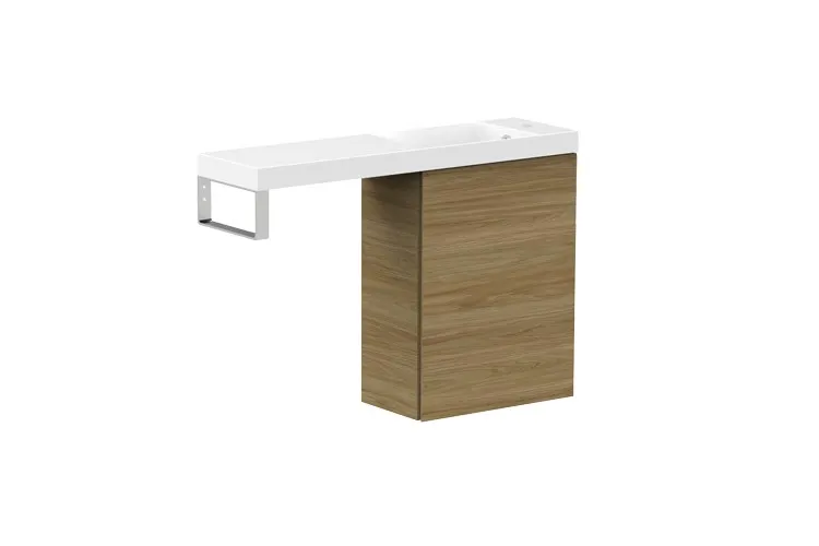 Petite with Rail Vanity, Wall Hung