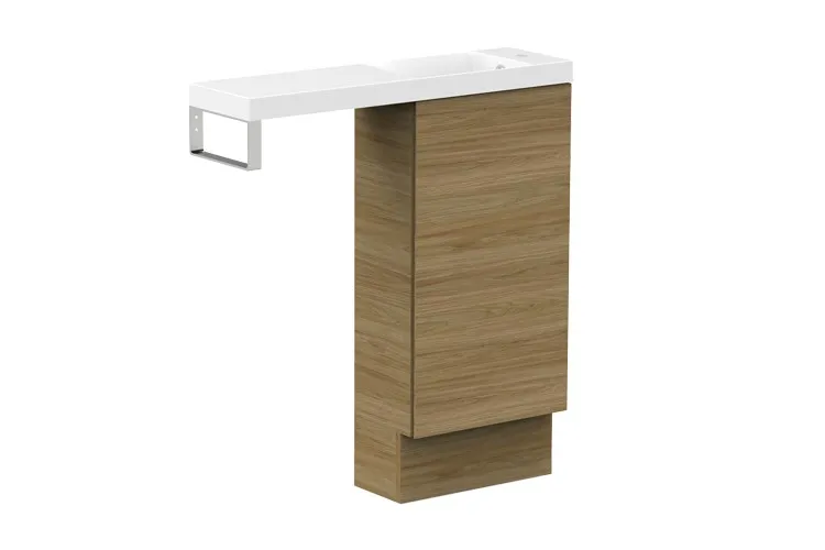 Petite with Rail Vanity, Floor Mount