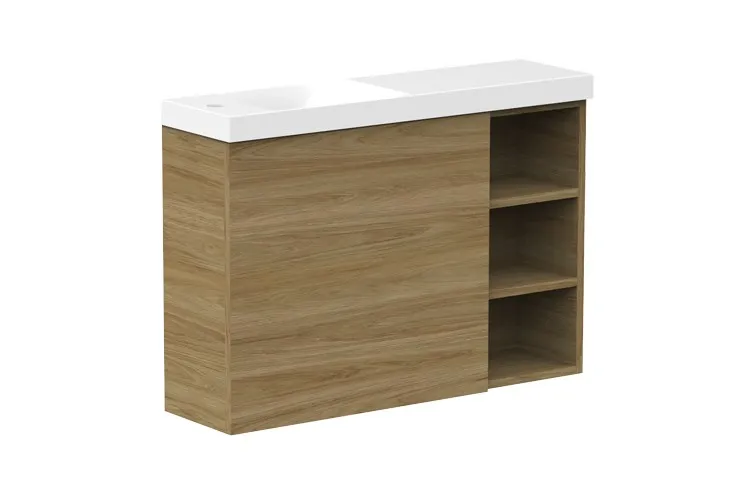 Petite Shelf Vanity, Wall Hung