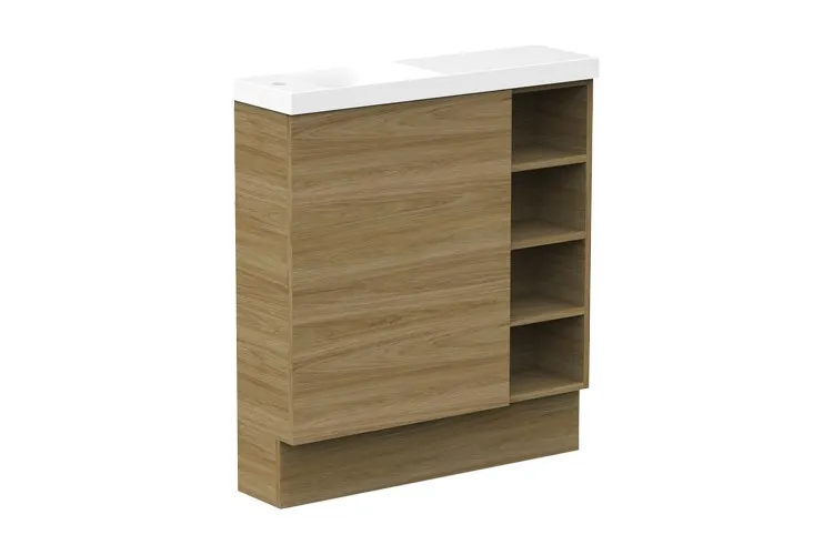 Petite Shelf Vanity, Floor Mount