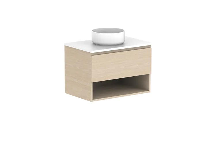 Glacier Shelf, Slim 750mm, Centre Bowl Vanity