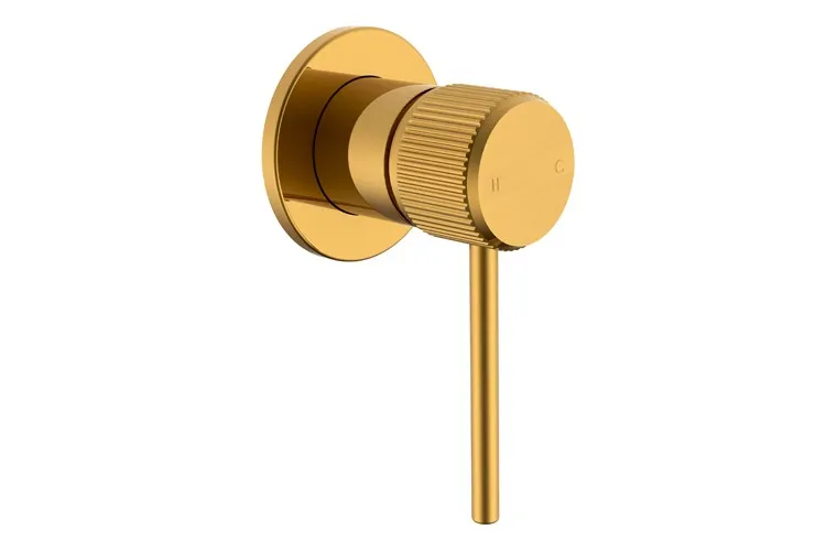 Soul Groove Wall / Shower Mixer, Brushed Brass