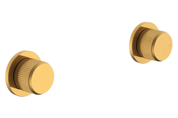 Soul Groove Wall Top Assembly (Pair), Brushed Brass