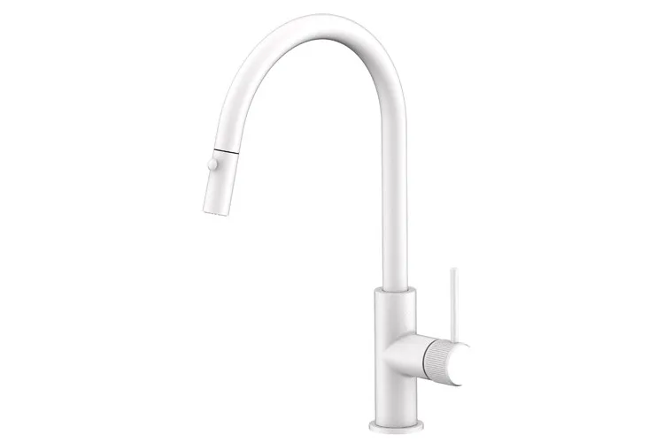 Soul Groove Pull Out Sink Mixer (Dual Spray), Matte White