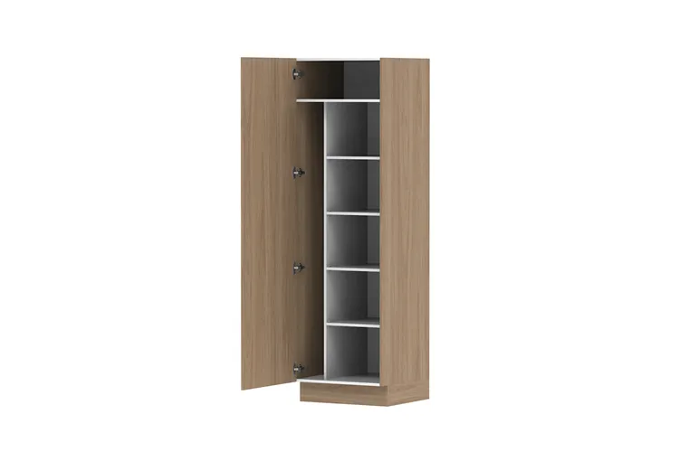 Tall Cabinet 600mm - 1 Door with Broom Split (Decor)