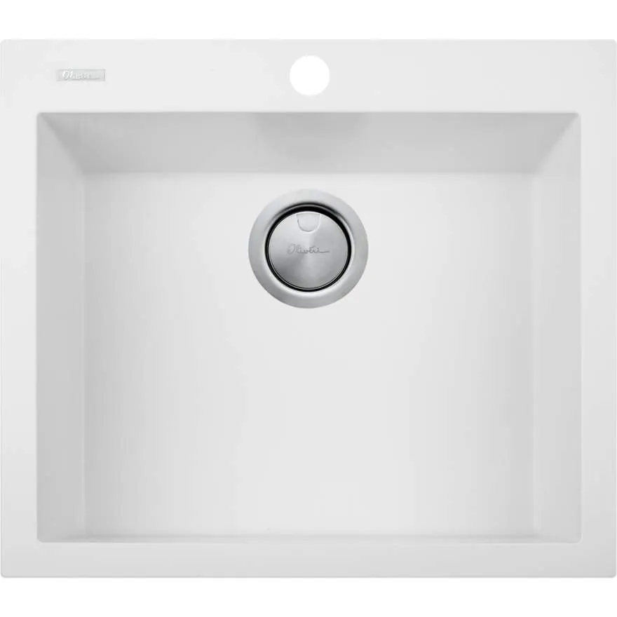 Santorini White Large Bowl Topmount Sink