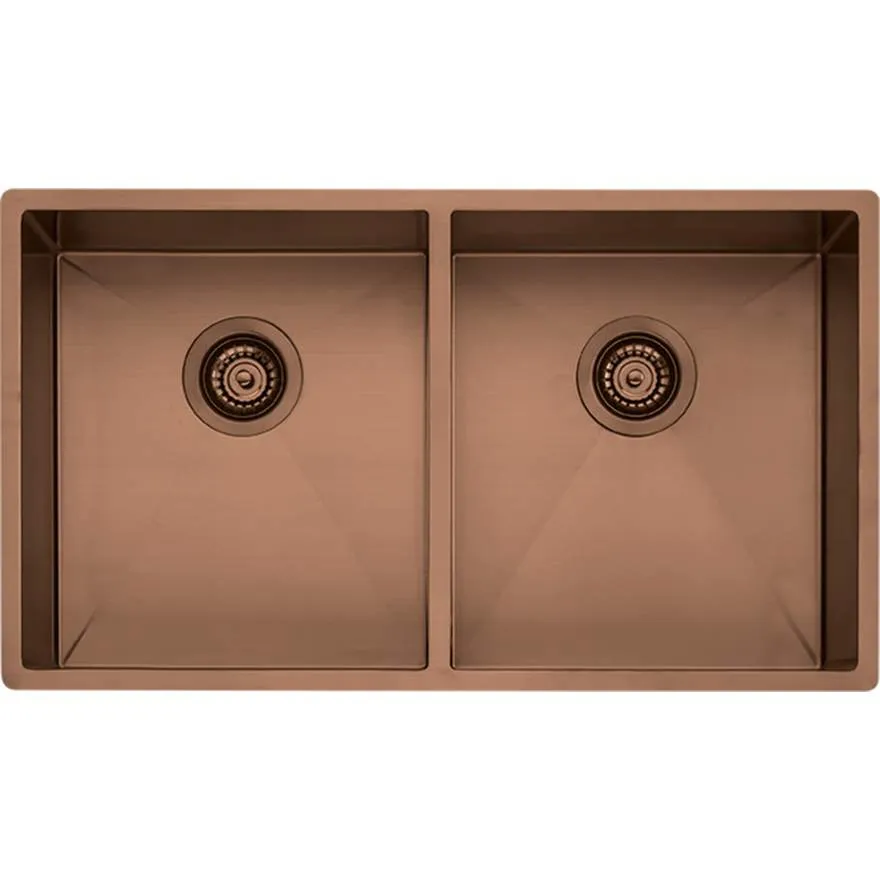 Spectra Double Bowl Brushed Gold Sink