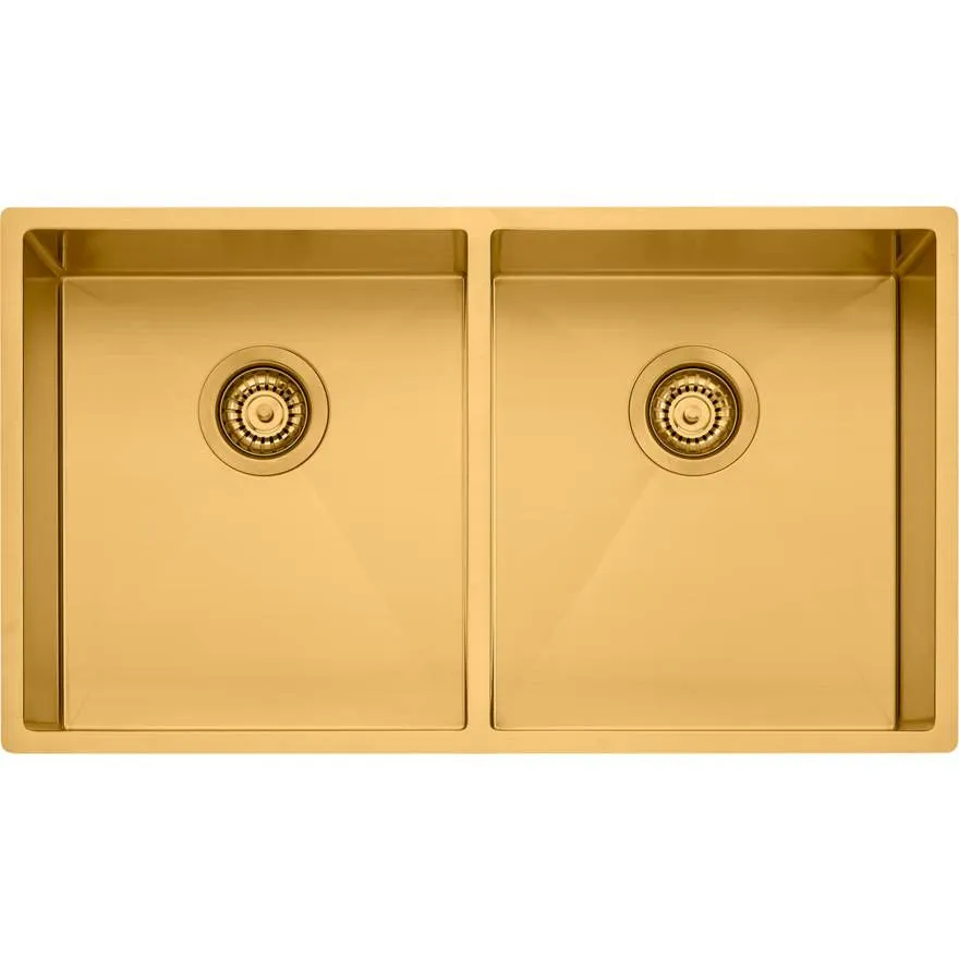 Spectra Double Bowl Brushed Gold Sink