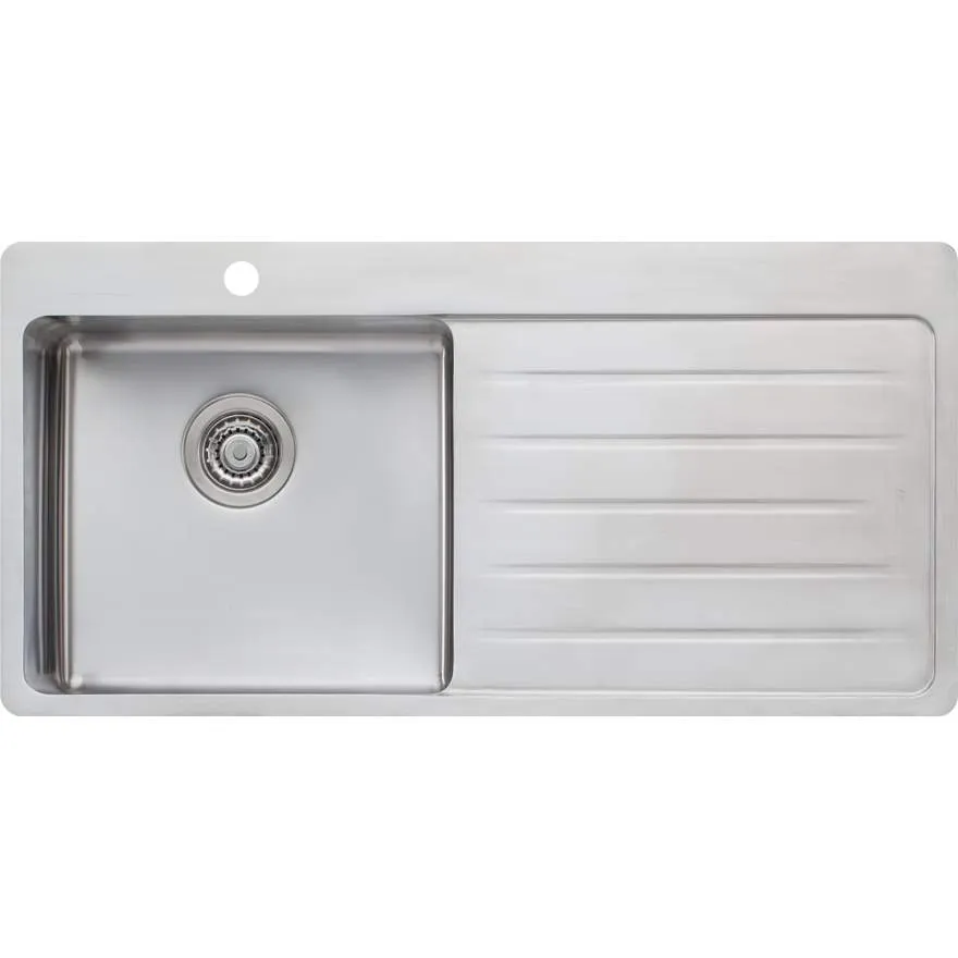 Sonetto Single Bowl Topmount Sink With Drainer