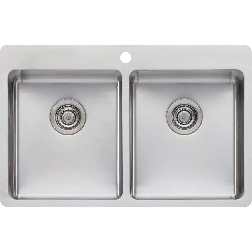 Sonetto Double Bowl Topmount Sink