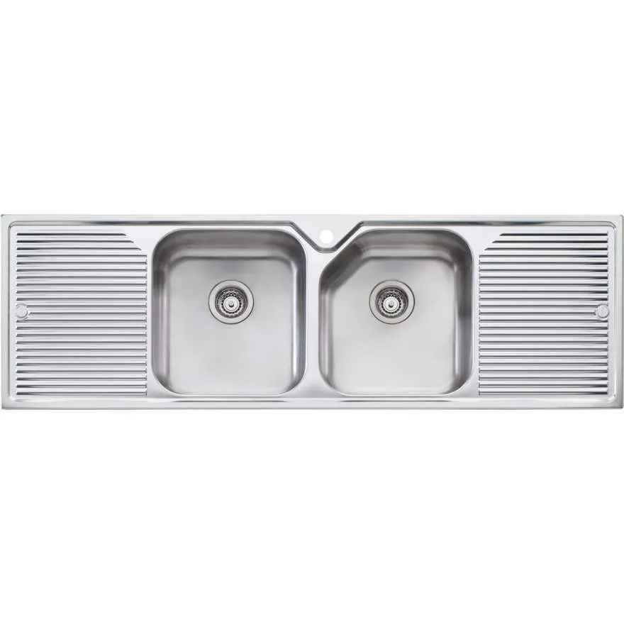 Nu-Petite Double Bowl Topmount Sink With Double Drainer