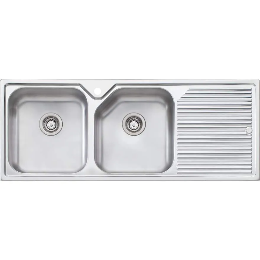 Nu-Petite Double Bowl Topmount Sink With Drainer
