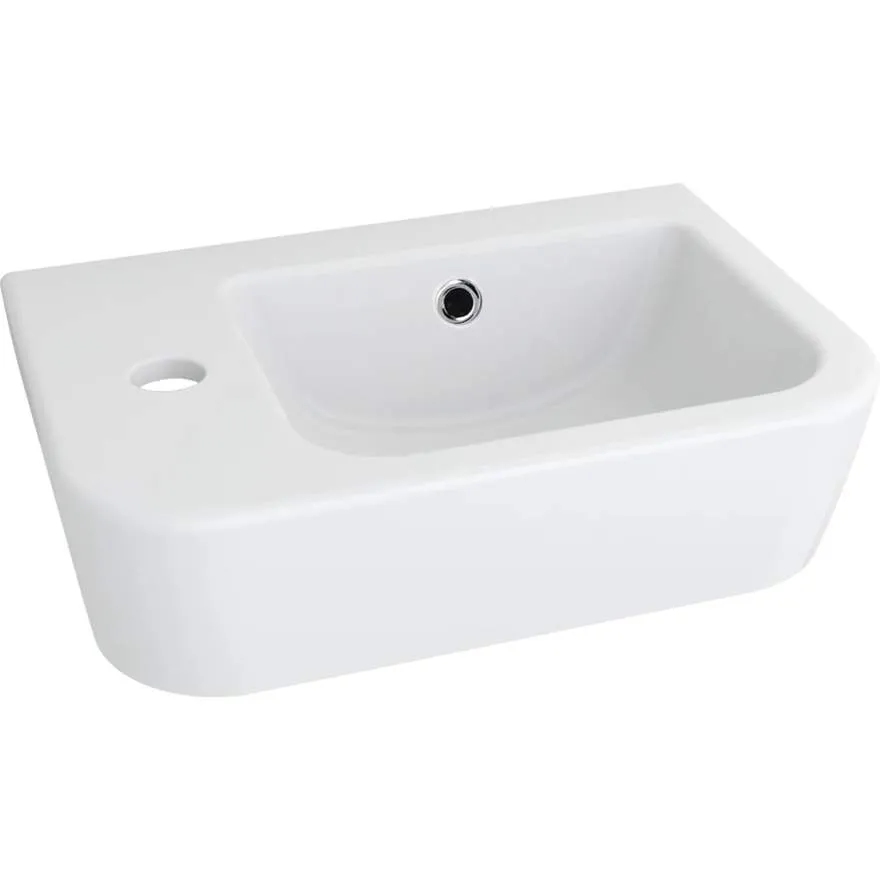 Dublin Compact Wall Hung Basin With Left Tap Landing