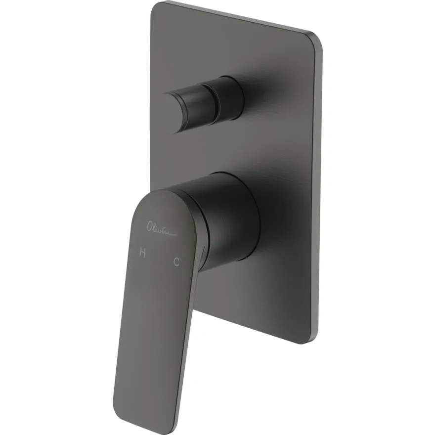 Paris Gunmetal Wall Mixer with Diverter